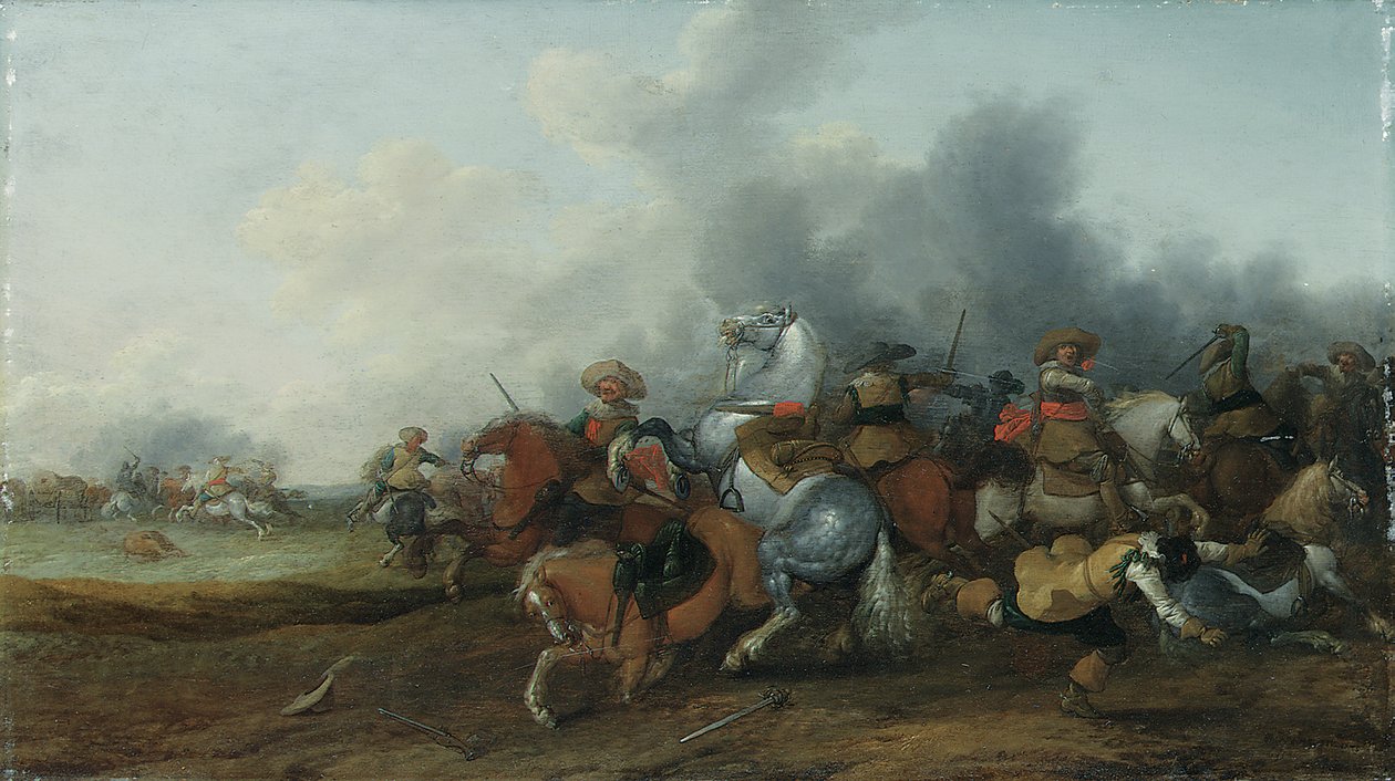 Uma escaramuça de cavalaria, 1632 de Palamedes Palamedesz