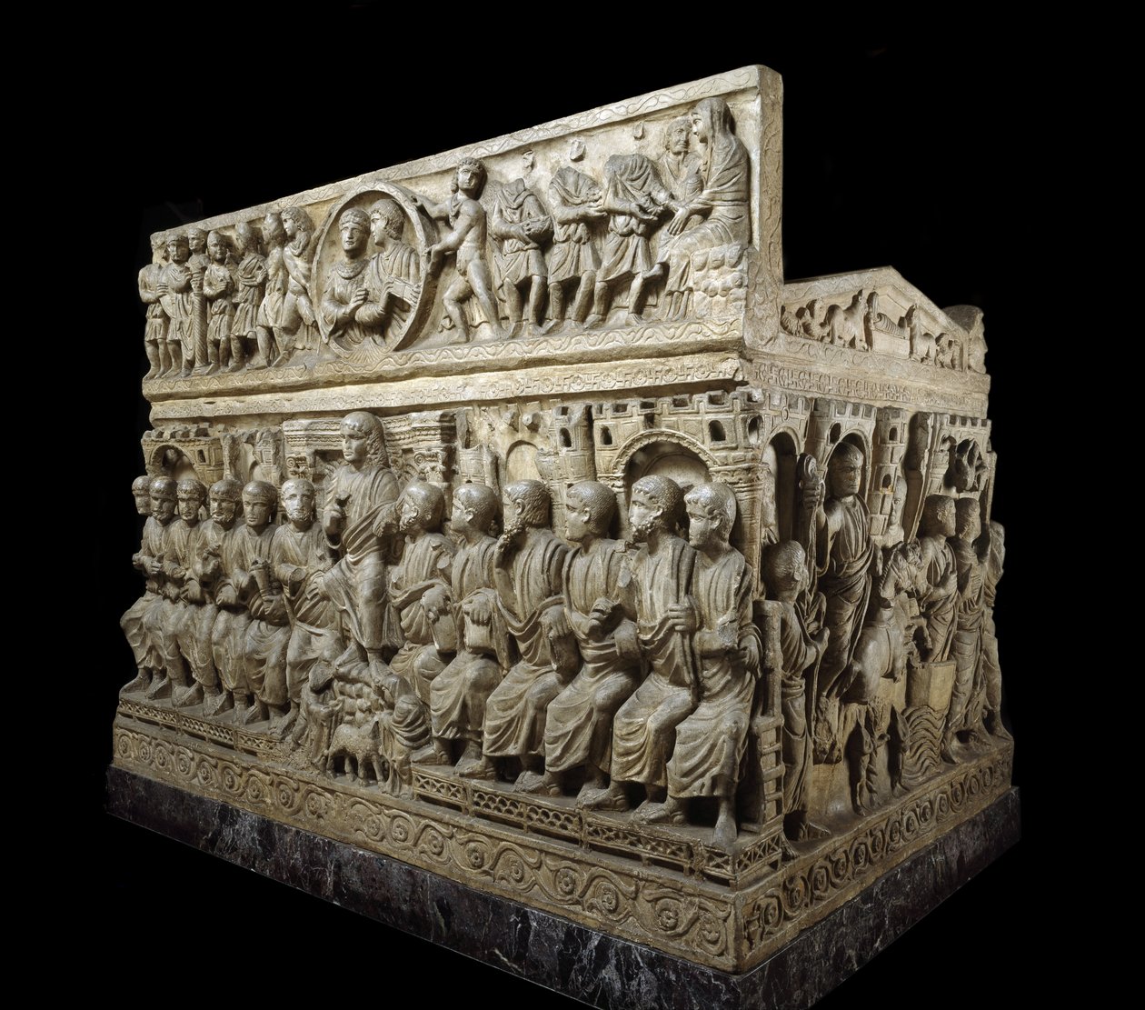 Sarcófago de Flavius Stilicho, c.359-408 (mármore) de Paleo Christian