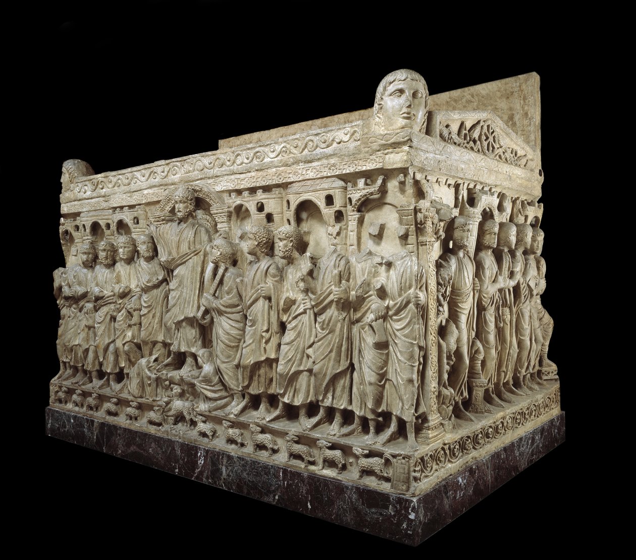 Sarcófago de Flavius Stilicho, c.359-408 (mármore) de Paleo Christian