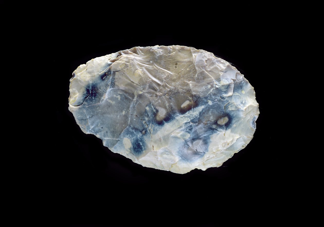 Lâmina, de Saint-Aucheul, Período Achüeo Inferior, 400.000-350.000 aC (pedra) de Paleolithic