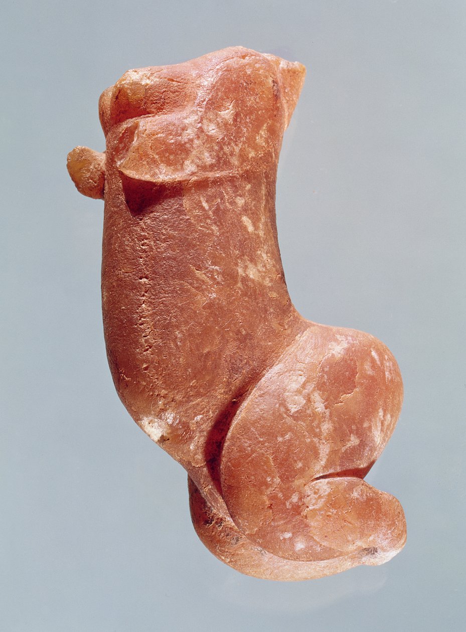 Escultura de uma jovem garota, conhecida como Vênus de Sireuil, 35000-8000 aC de Paleolithic