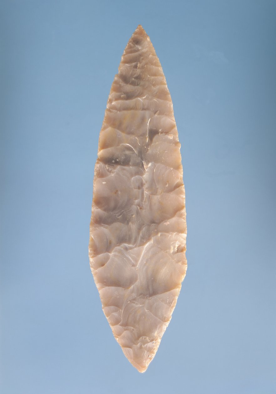 Lâmina solutreana &39;folha de louro&39;, encontrada em Volgu, 20000-15000 aC de Paleolithic