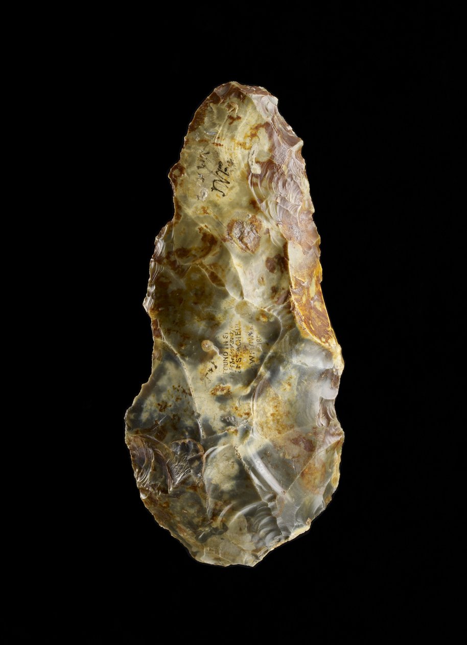 Handaxe (sílex) de Paleolithic