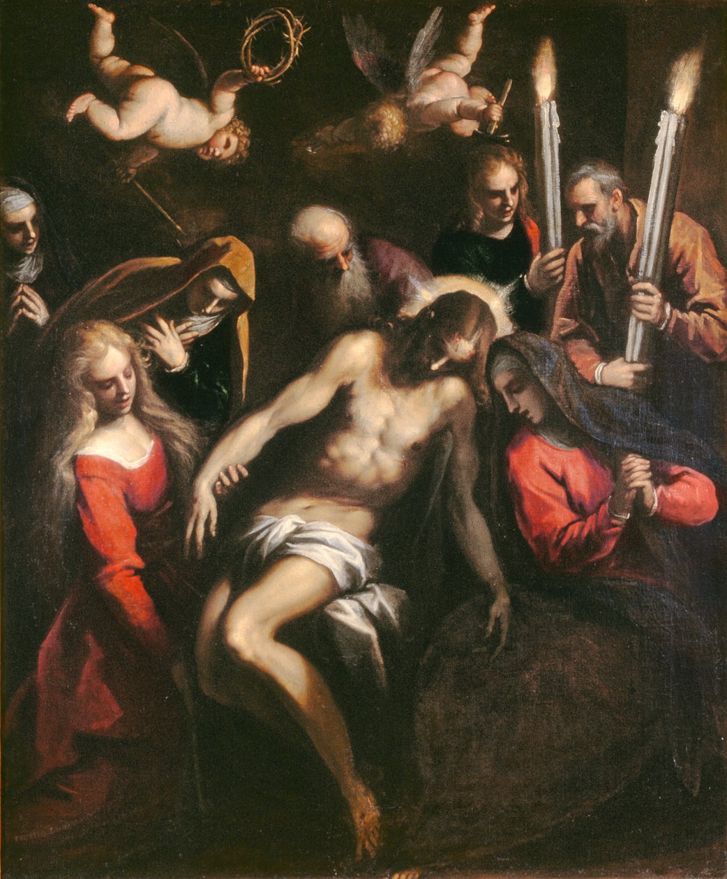 Pieta, modelletto para o retábulo da catedral de Reggio Emilia, 1612 de Palma Il Giovane