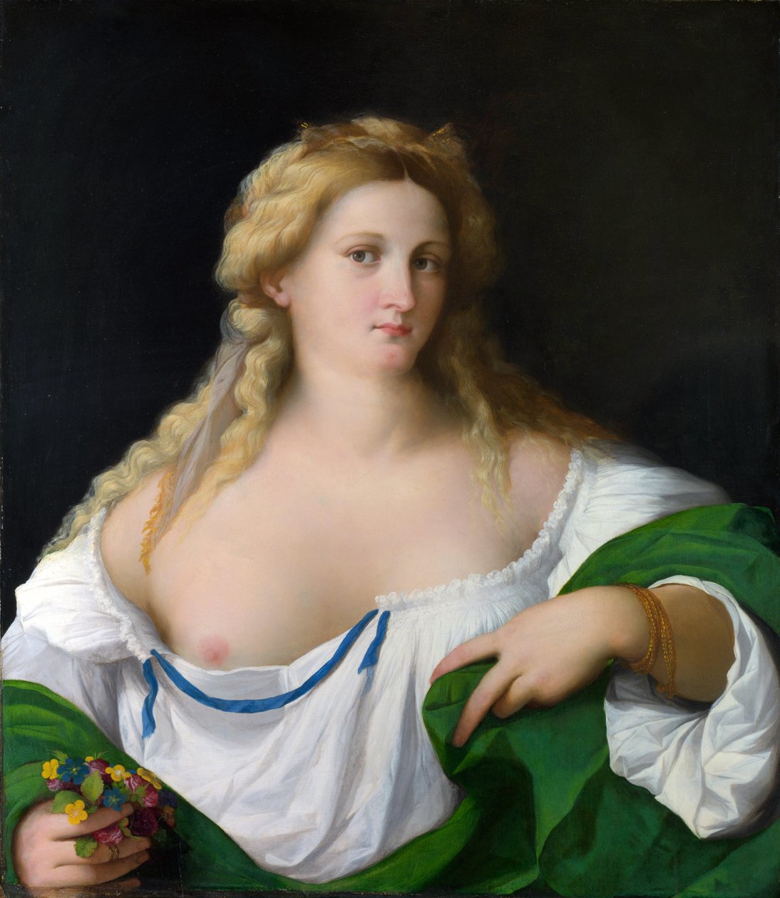 Uma mulher loira de Palma il Vecchio