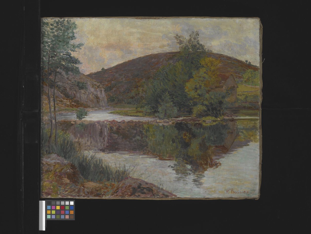 Paisagem fluvial, data desconhecida (óleo sobre tela) de Palma Daillion d