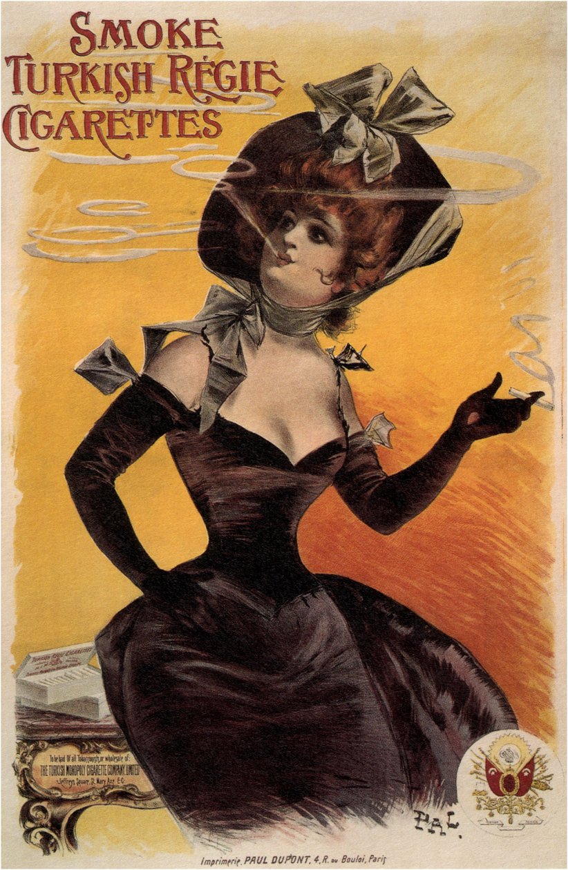 Fumaça Regie Turkish Cigarettes, 1895 de Paléologue