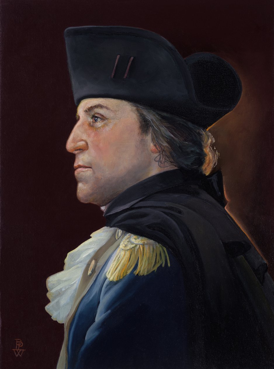 Enfrentar o Inimigo - George Washington, 2010 (óleo sobre tela) de Pamela Patrick White