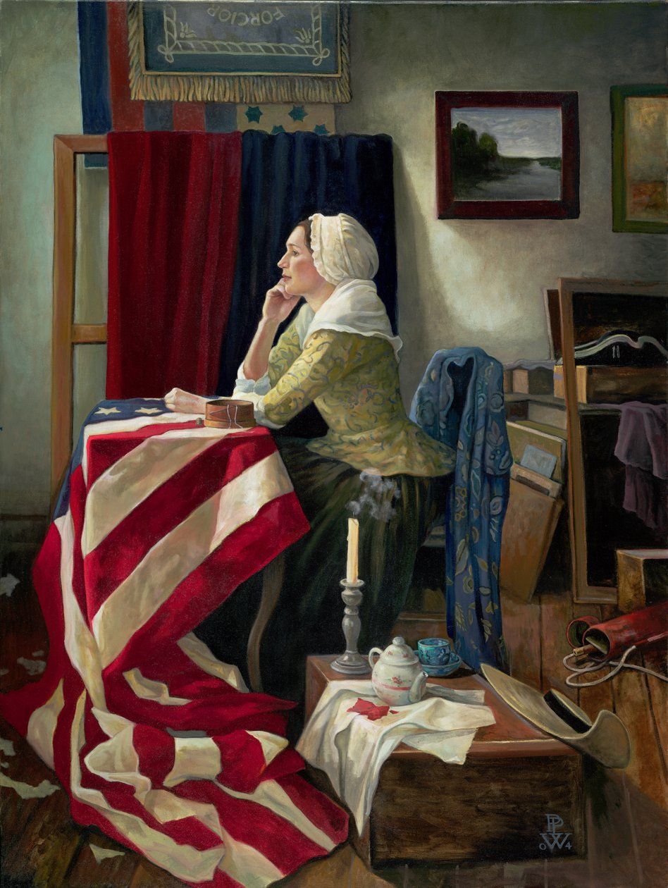 Fabricante de bandeiras, 2000 (pastel) de Pamela Patrick White