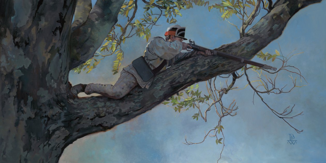 Marksman, 2017 (óleo sobre tela) de Pamela Patrick White