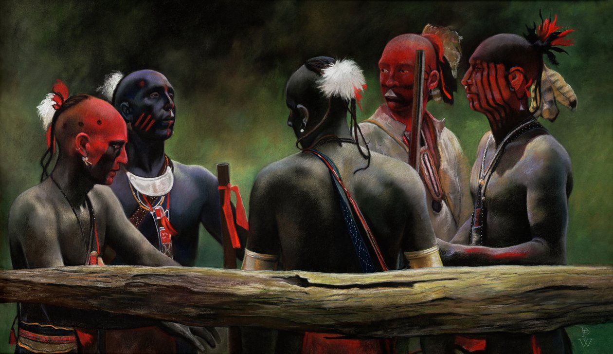 Contra a vedação, 2004 (pastel) de Pamela Patrick White