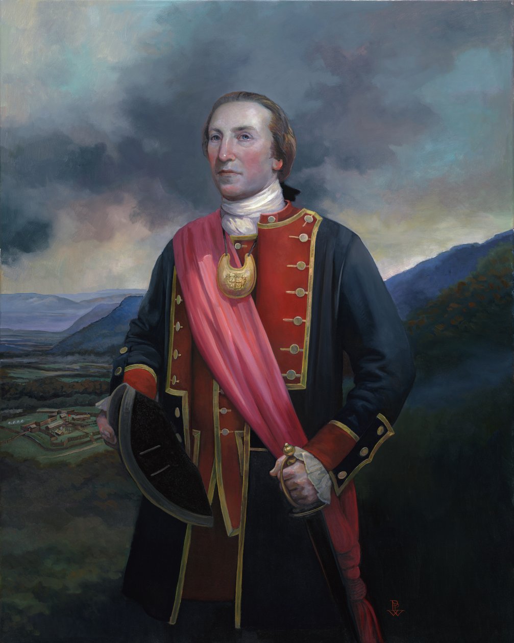 Jovem George Washington, 2014 (óleo sobre tela) de Pamela Patrick White