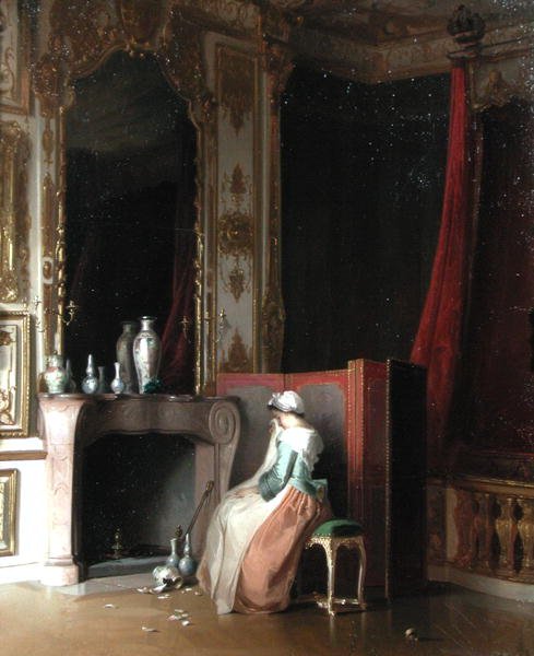 O Vaso Quebrado (óleo sobre tela) de Pancraz Koerle