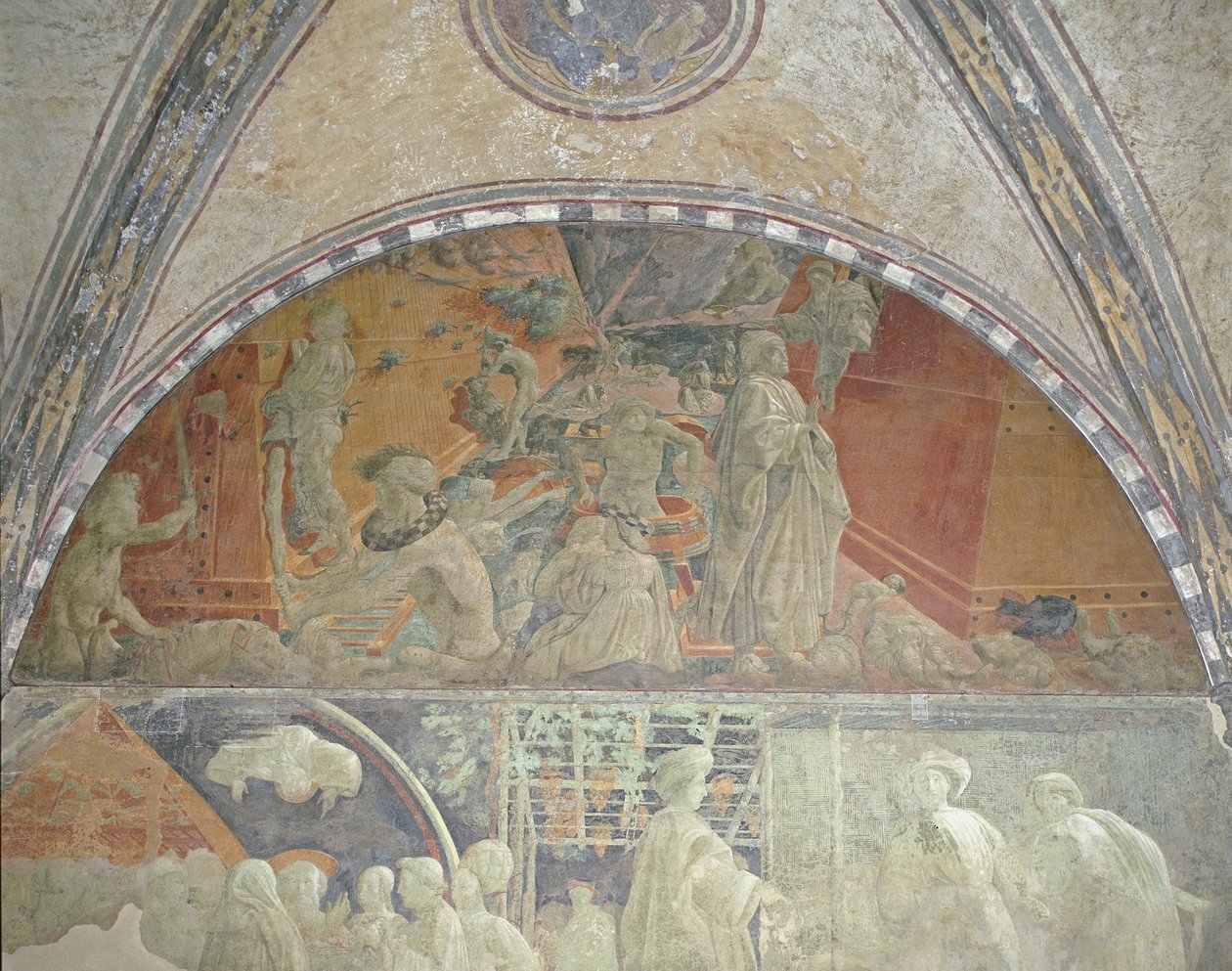 Enchente e Águas Subsiding, Green Cloister, 1447-48 de Paolo Uccello