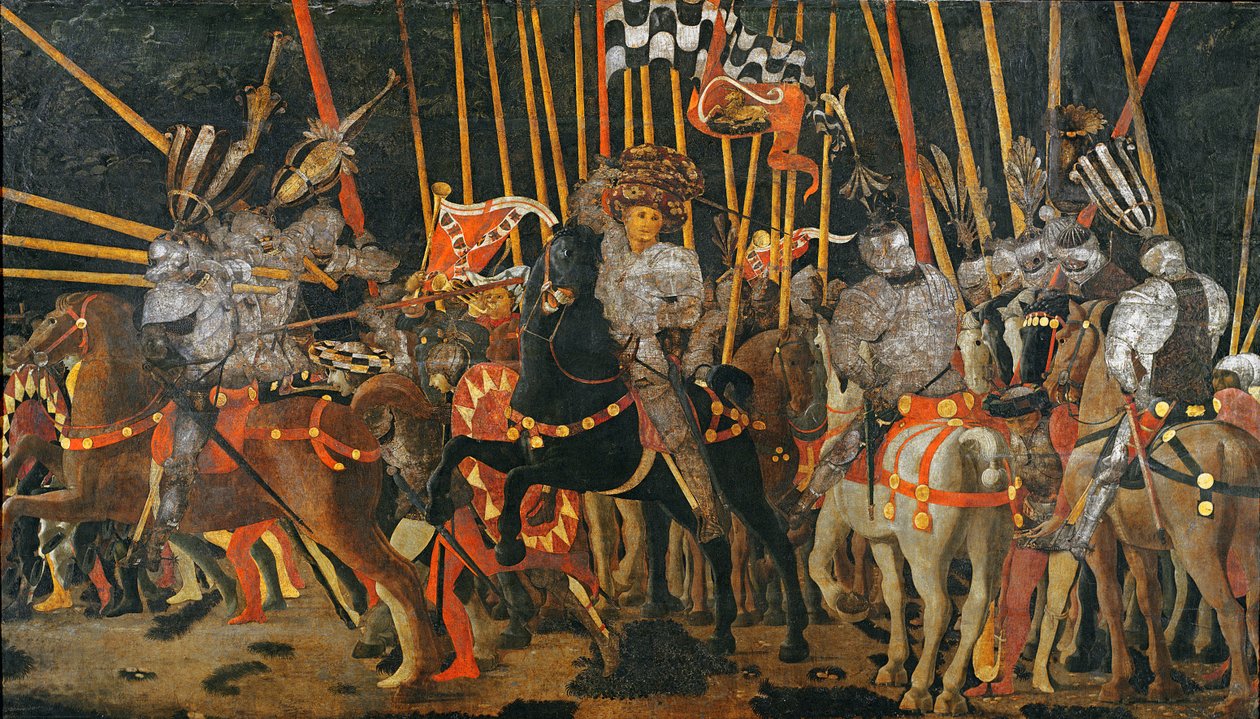 A Batalha de San Romano em 1432, c.1456 de Paolo Uccello