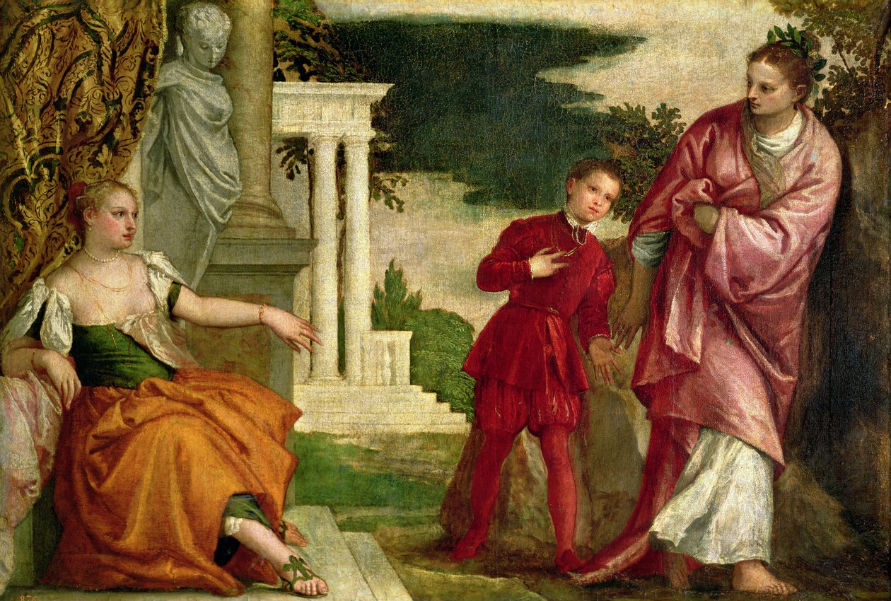Um jovem entre a virtude e o vício de Paolo Veronese