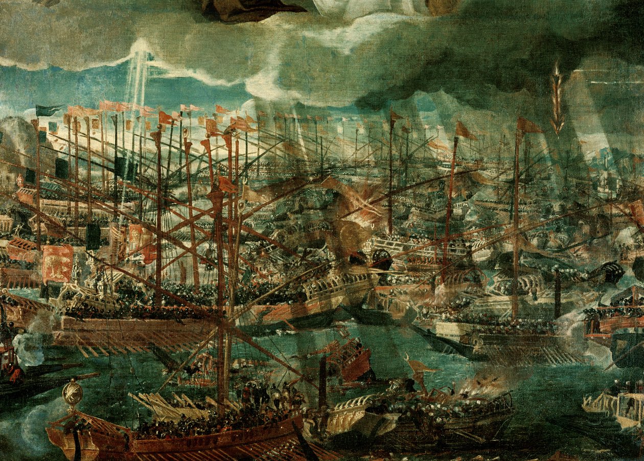 Alegoria da Batalha de Lepanto (detalhe de 60381) de Paolo Veronese