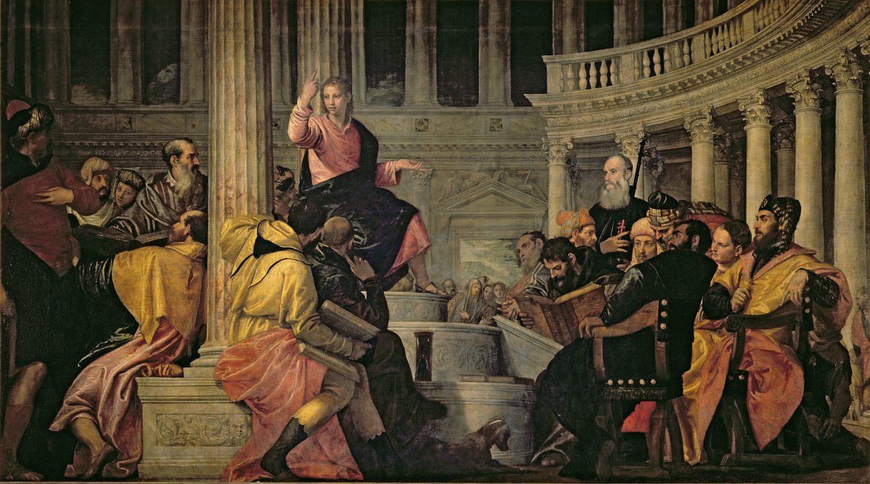 Cristo com os doutores no templo, 1548 de Paolo Veronese