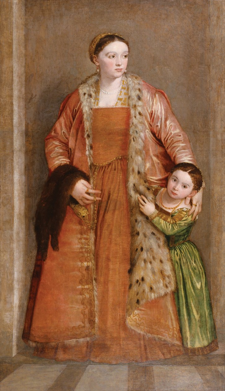 Retrato da Condessa Livia da Porto Thiene e sua Filha Deidamia de Paolo Veronese