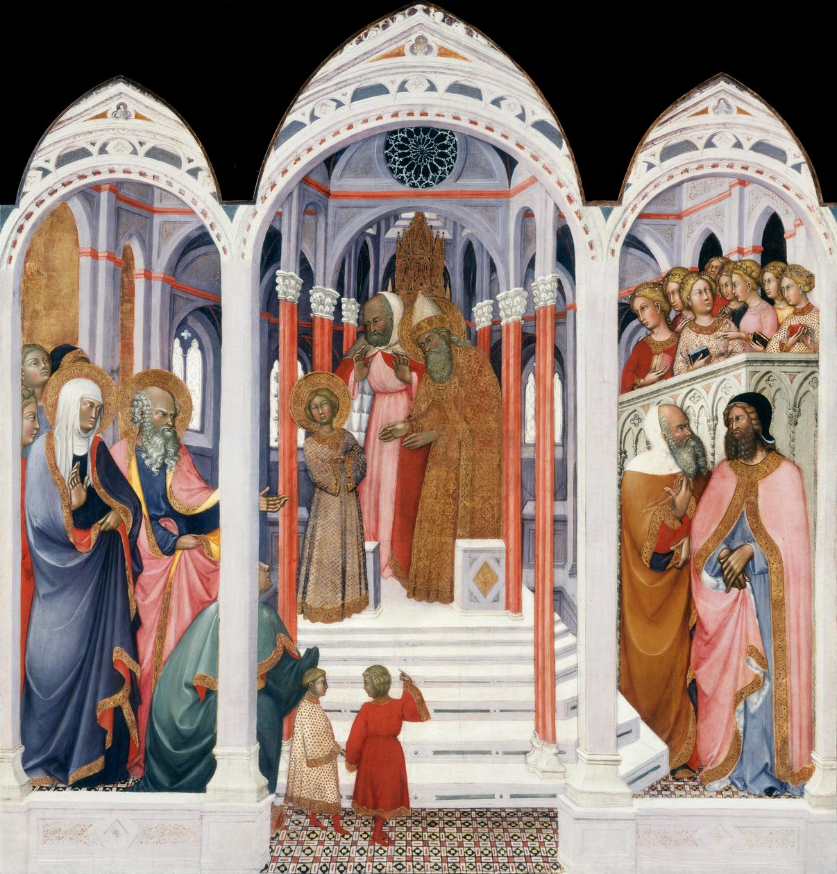 A Apresentação da Virgem Maria no Templo de Jerusalém de Paolo di Giovanni Fei