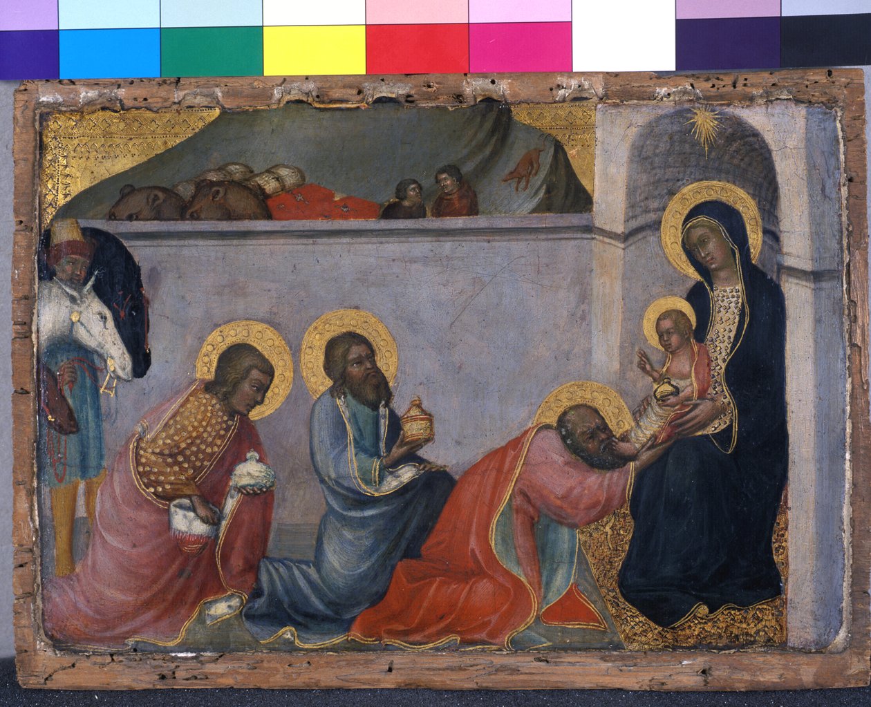 A Adoração dos Magos, c.1400 (têmpera sobre madeira) de Paolo di Giovanni Fei