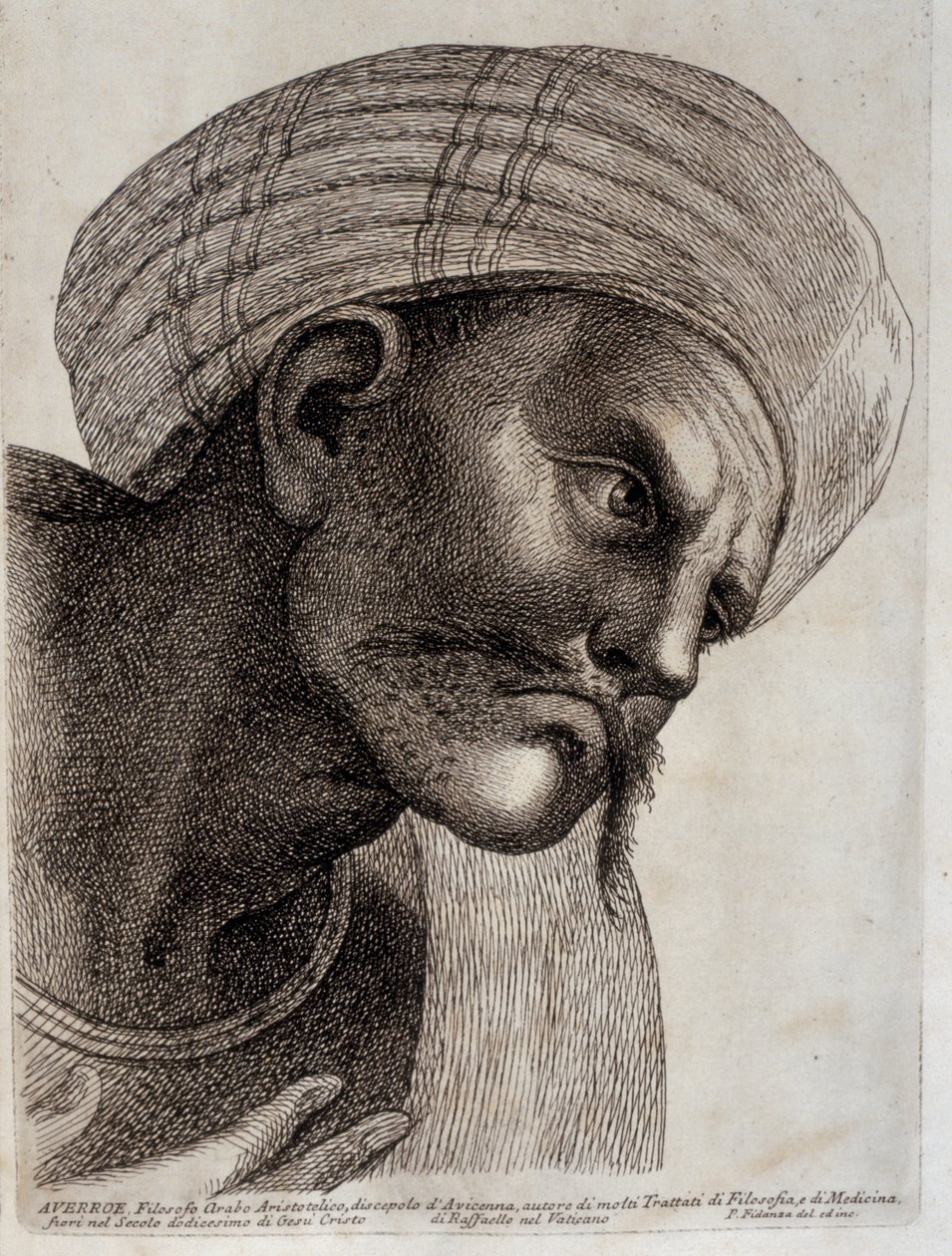 AVERROES. 1757-1760 (gravura) de Paolo Fidanza