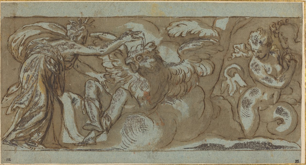 Ceres transformando Ascalaphus em um pássaro de mau presságio de Paolo Farinati