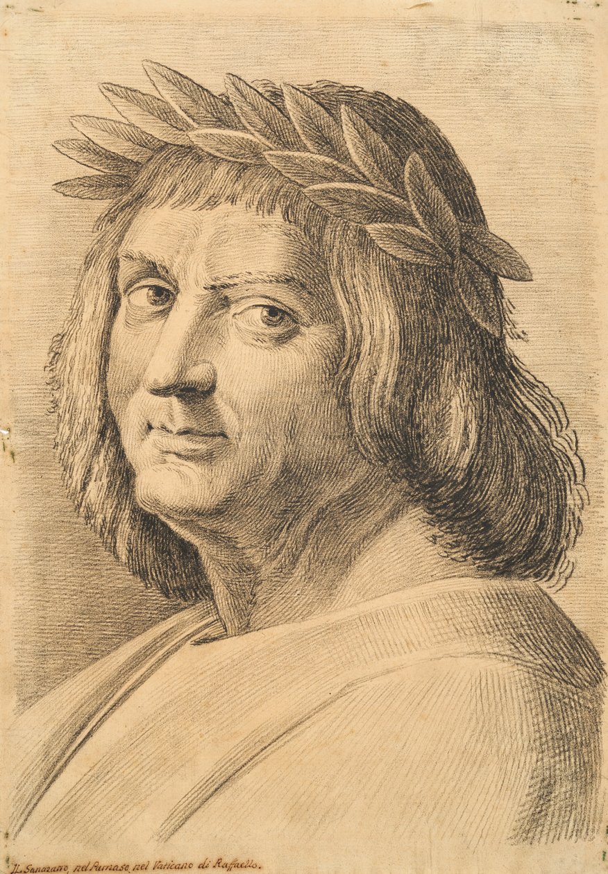 Torso e cabeça de um homem, de 42 estudos de cabeças após Raphael de Paolo Fidanza