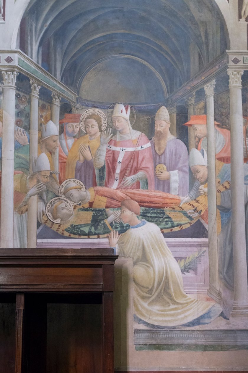 Frescos da capela das suposições de Paolo & Giusto Andrea di (c.1400 50) Uccello