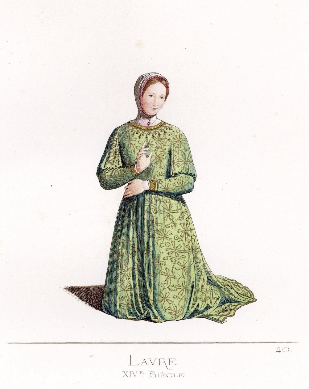 Laure de Sade (1310-1348) - Laura de Petrarca, a partir de um retrato de Simone Martini de Paolo Mercuri