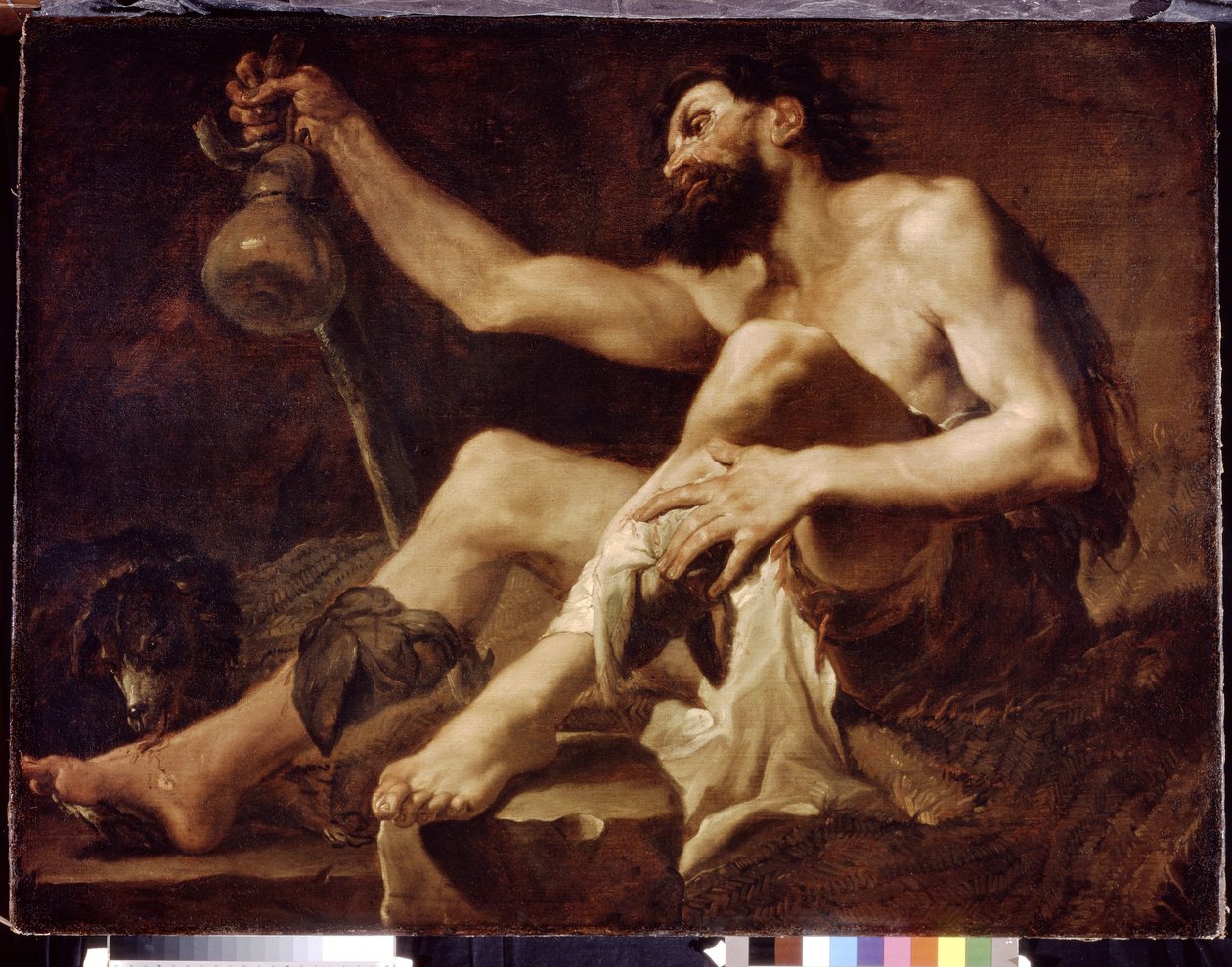 Lazarus como um pobre mendigo. Pintura de Paolo Pagani (1660-1716), óleo sobre tela de Paolo Pagani