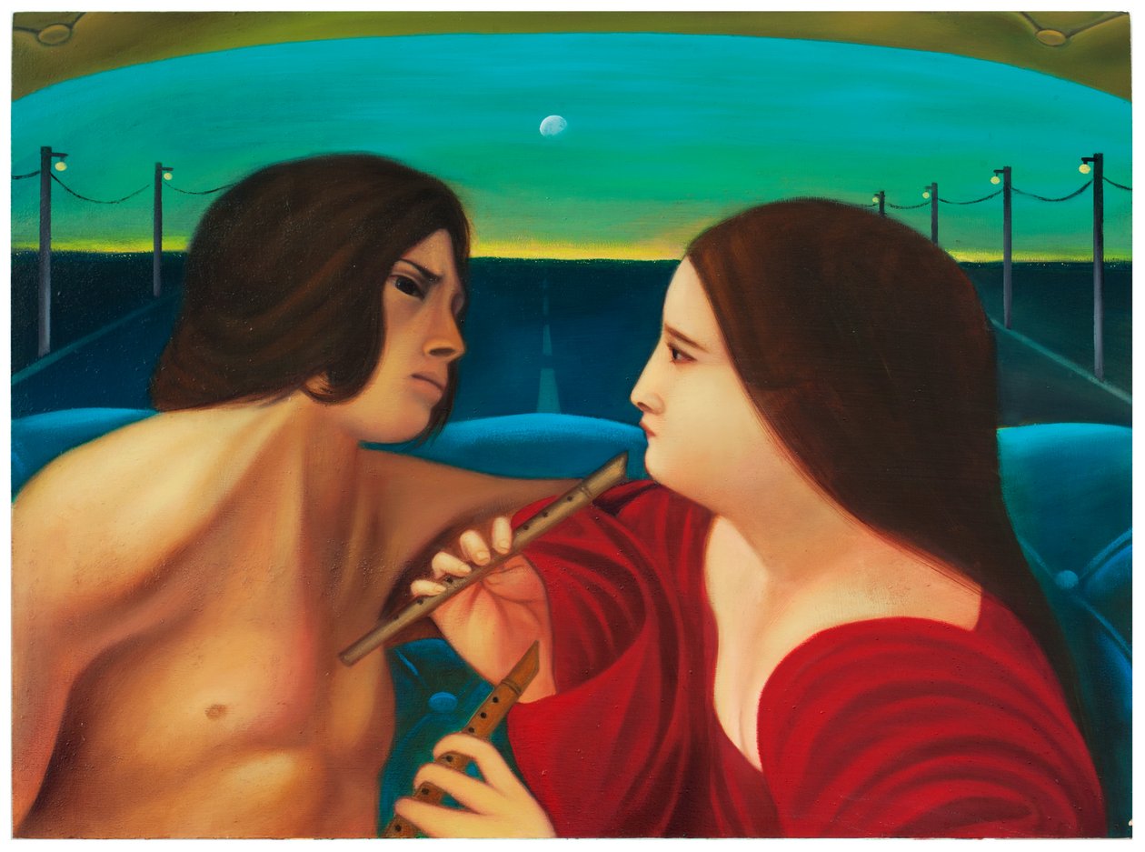 Mythologica n°1: Afrodite, 2025 (óleo sobre painel de madeira) de Paolo Perfranceschi