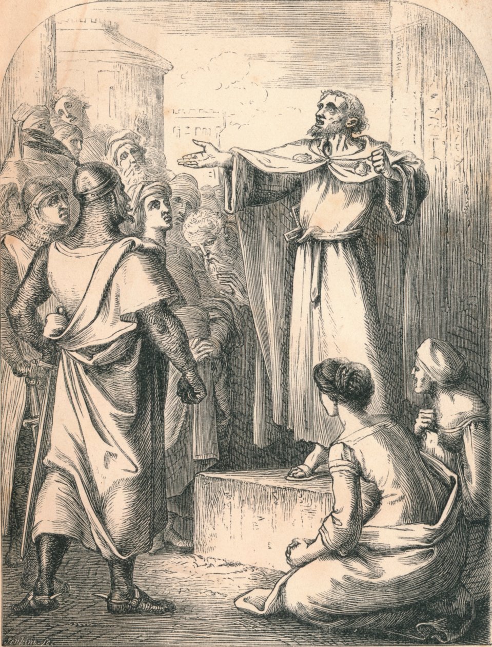 Peter Pregando a Primeira Cruzada, 1869 de Paolo Priolo