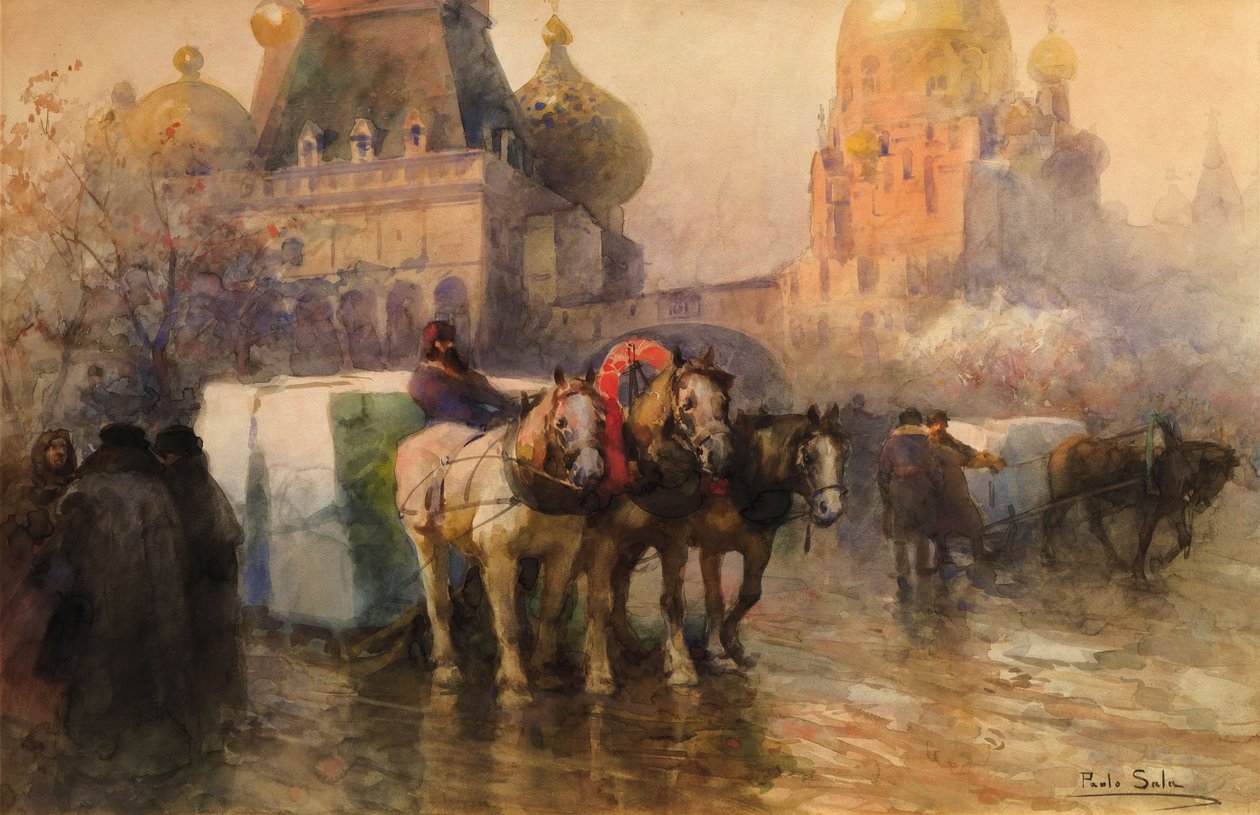 Transporte de gelo em Moscou. de Paolo Sala