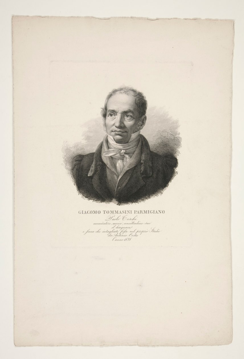 Retrato de Giacomo Tommasini Parmesão de Paolo Toschi