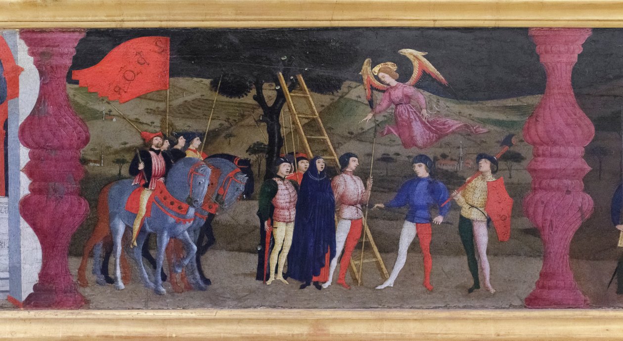 Predela da profanação da hóstia, pormenor de Paolo Uccello
