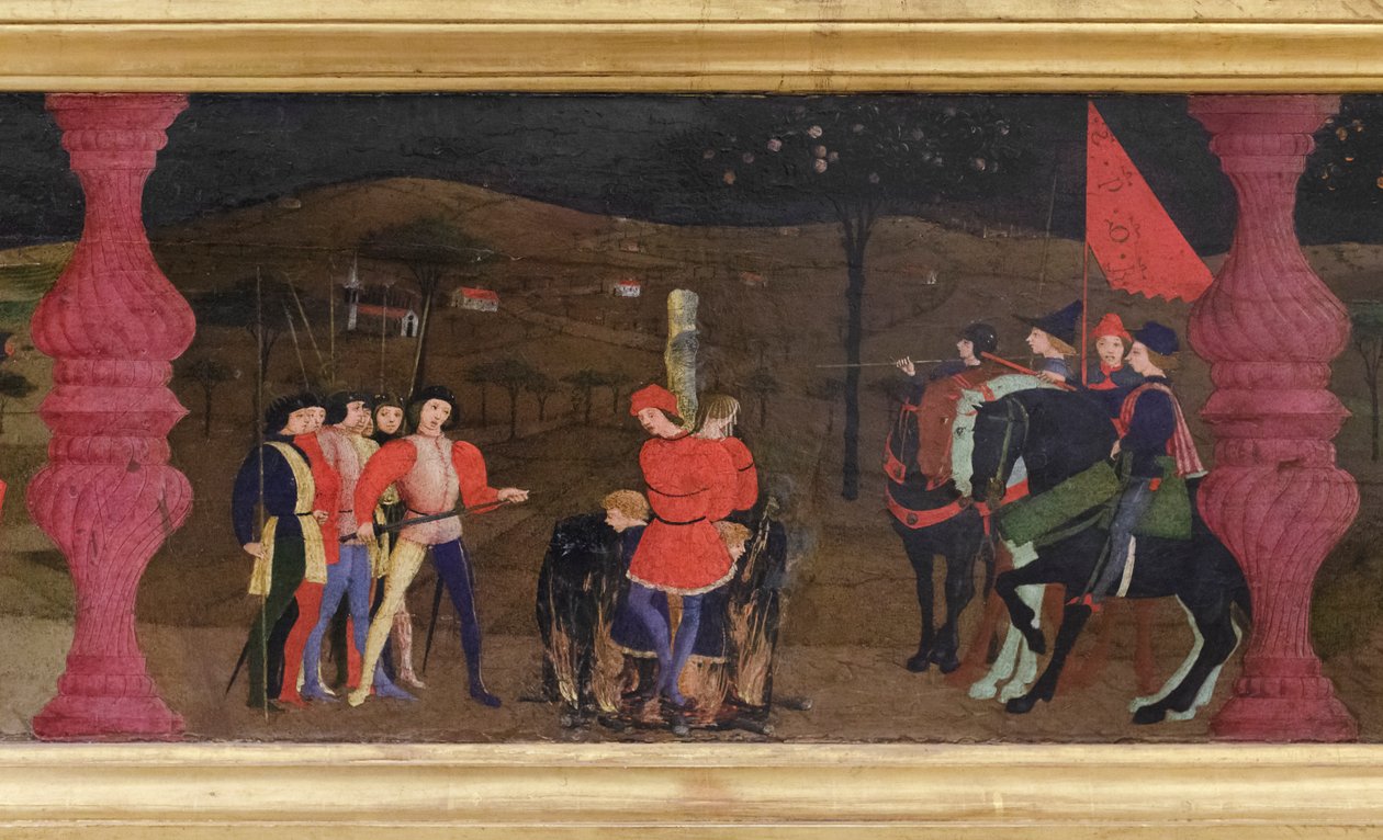 Predela da profanação da hóstia, pormenor de Paolo Uccello