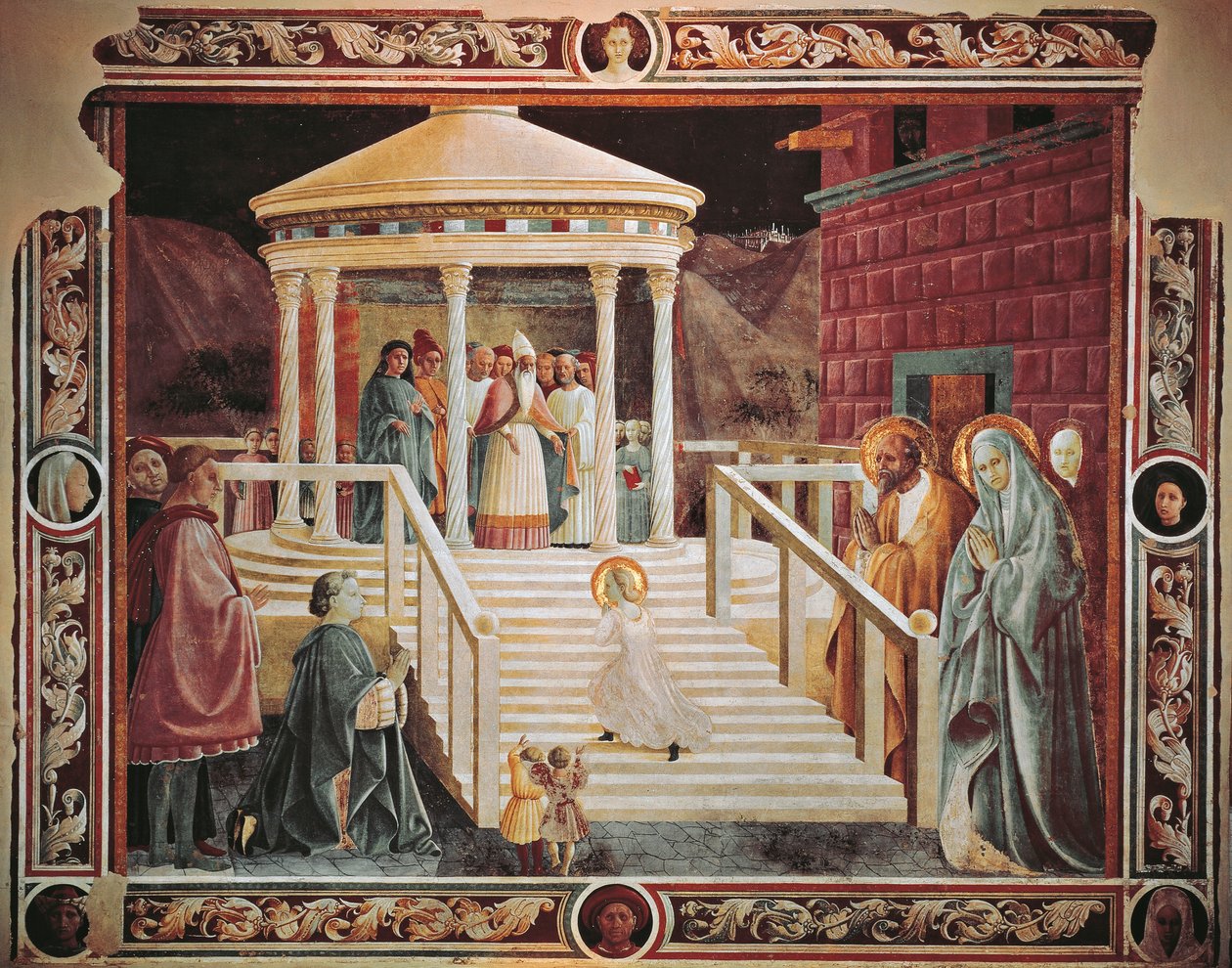 Apresentação de Maria no templo, por Paolo Uccello (1397-1475), Catedral de Prato de Paolo Uccello