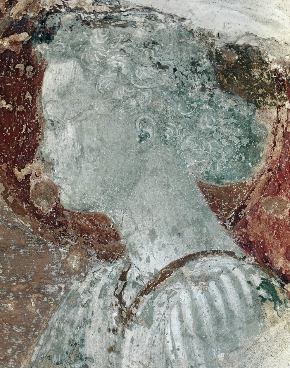 Cenas da vida monástica: cabeça de anjo Detalhe (Fresco de Paolo Uccello