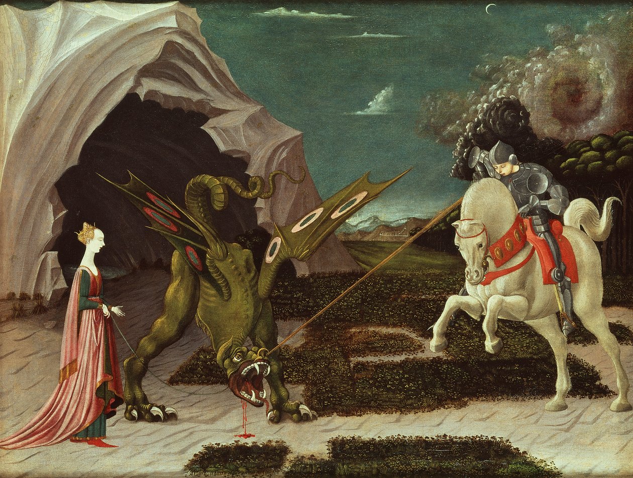 São Jorge e o Dragão, c.1470 (para detalhes ver 85548) de Paolo Uccello