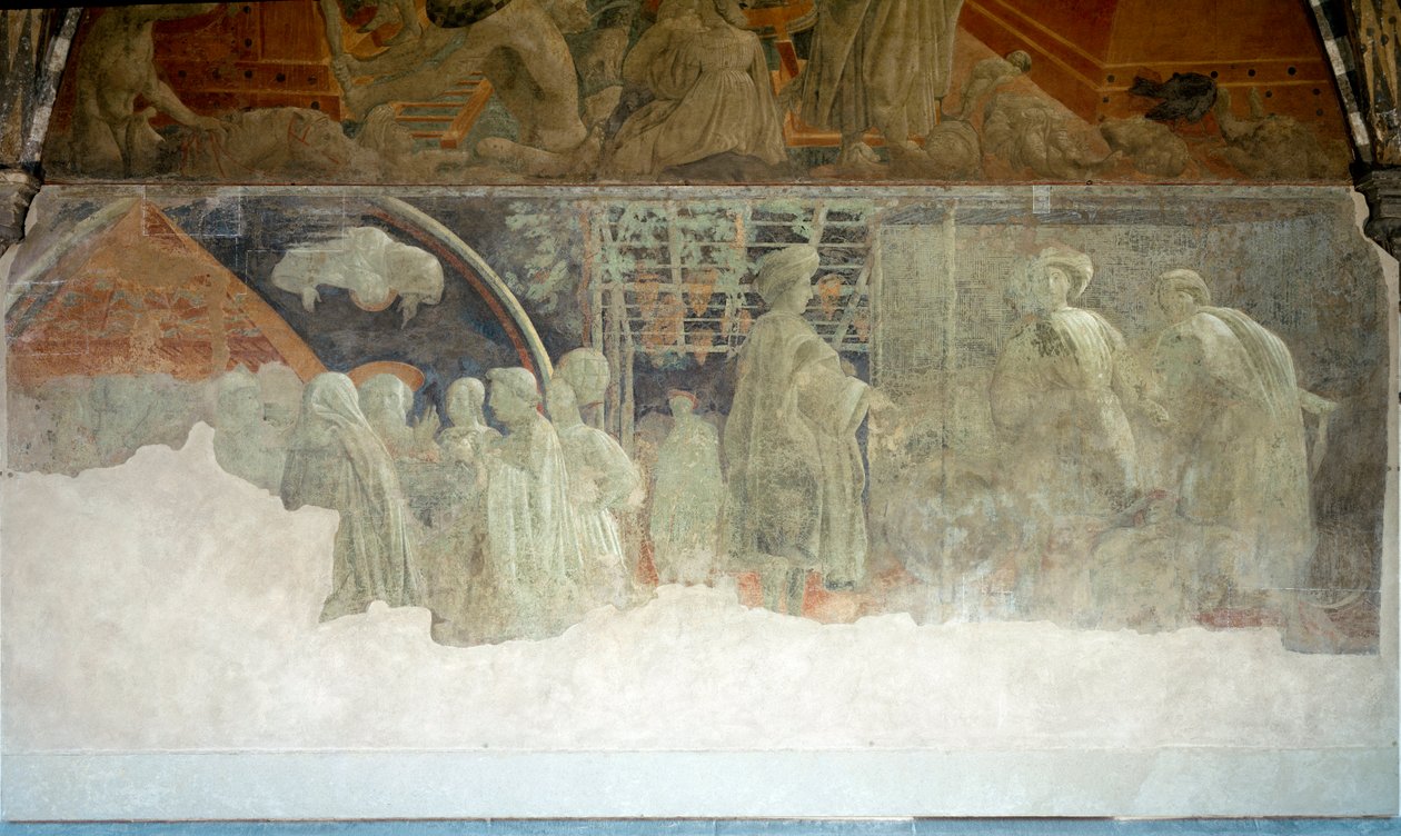 A história de Noé, a embriaguez - Fresco de Paolo Uccello