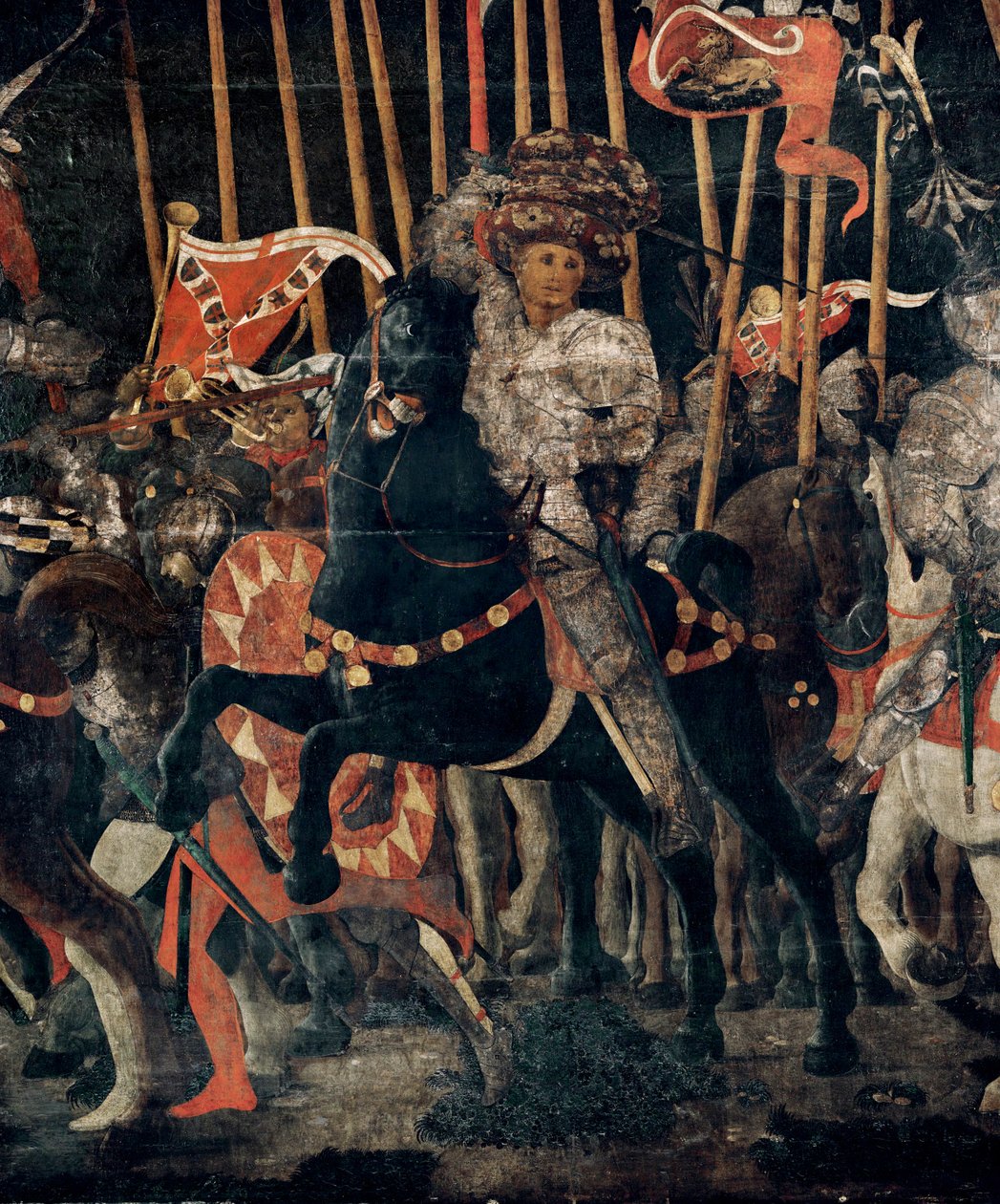 A batalha de San Romano em 1432 ... de Paolo Uccello