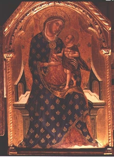 Madonna e Criança Enthroned de Paolo Veneziano