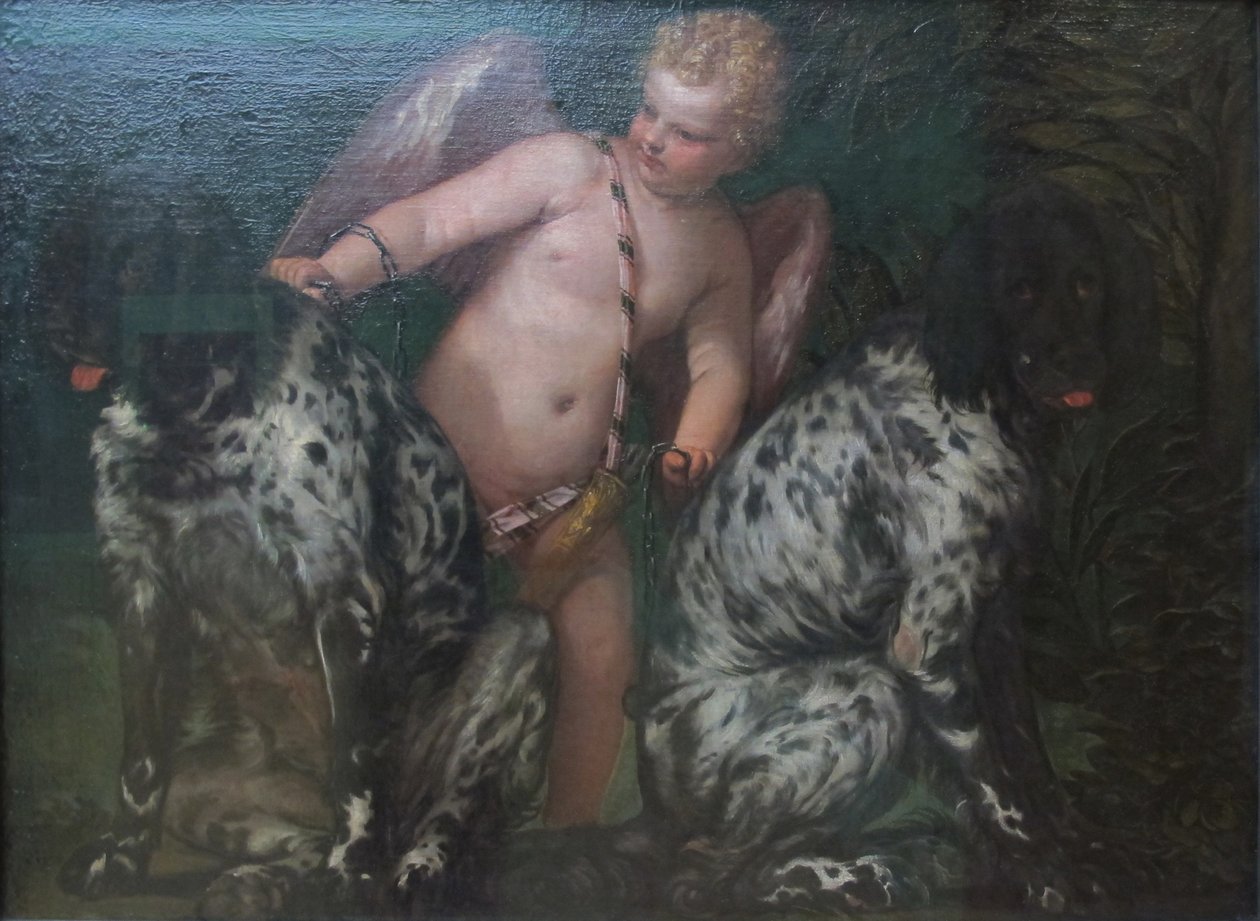 Cupido com dois cães de Paolo Veronese