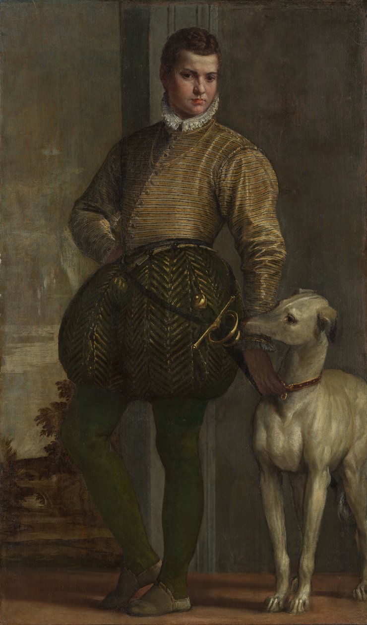 Menino com um galgo, possivelmente da década de 1570. de Paolo Veronese