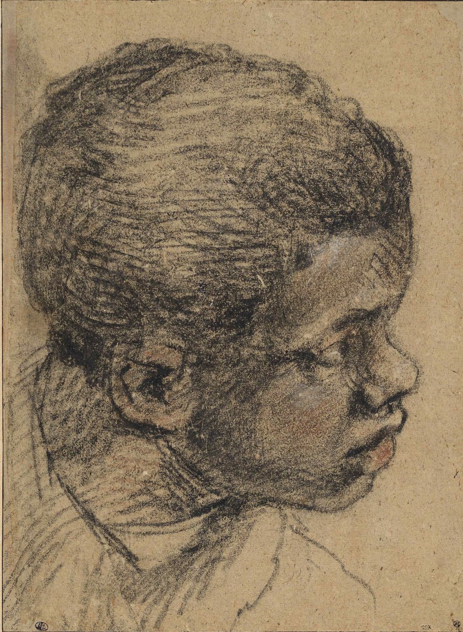 Cabeça de um menino negro, do século XVI. de Paolo Veronese