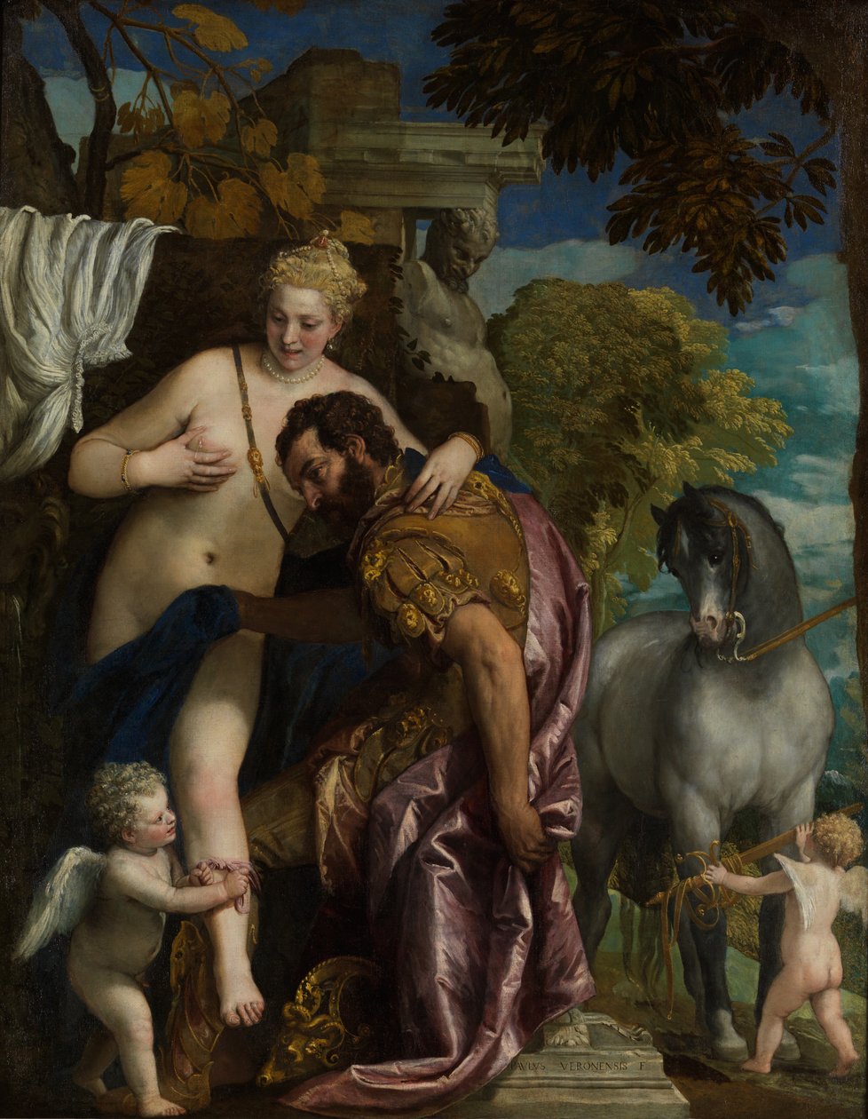 Marte e Vênus Unidos pelo Amor, década de 1570. de Paolo Veronese