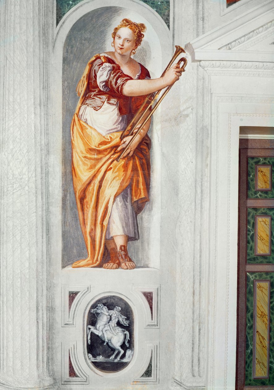Músico com um Chifre, c.1560-1568 de Paolo Veronese