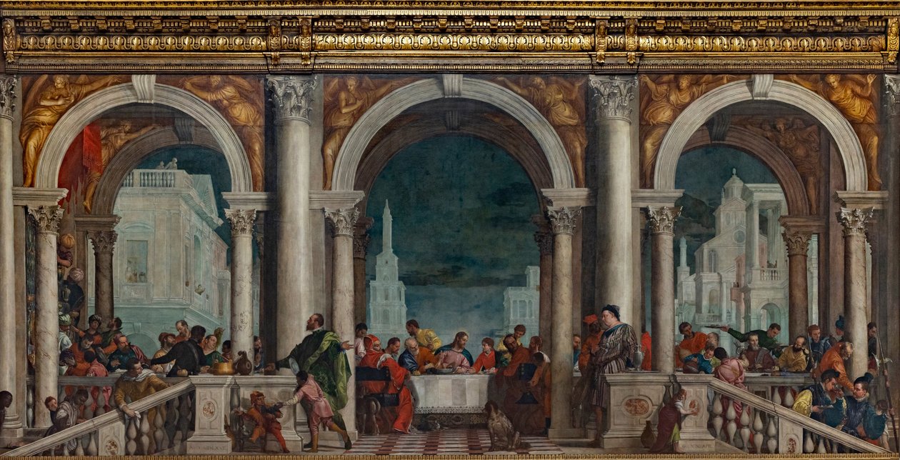 A Festa na Casa de Levi, 1573. de Paolo Veronese