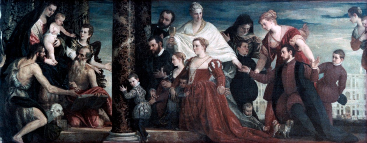 A Madonna e a Família Cuccina, 1571 de Paolo Veronese